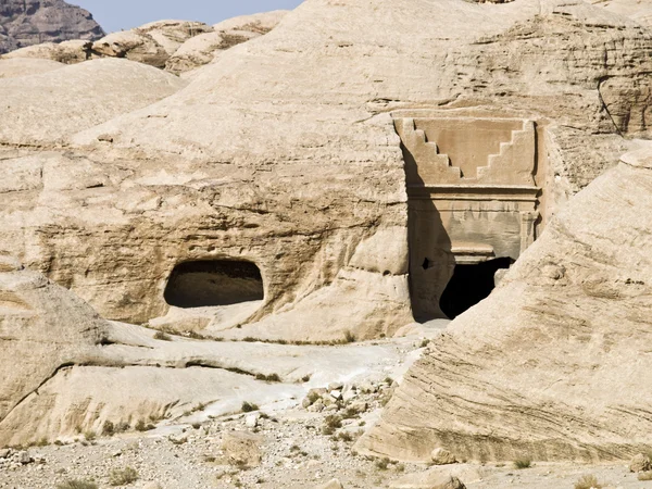 Petra a Jordan - sírok — Stock Fotó