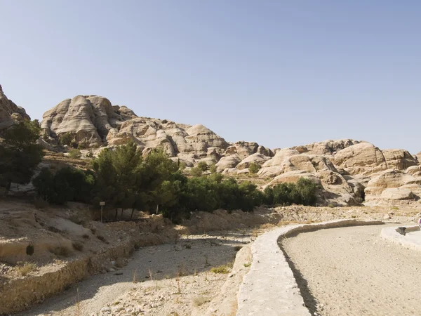 Petra en Jordania paisaje — Foto de Stock