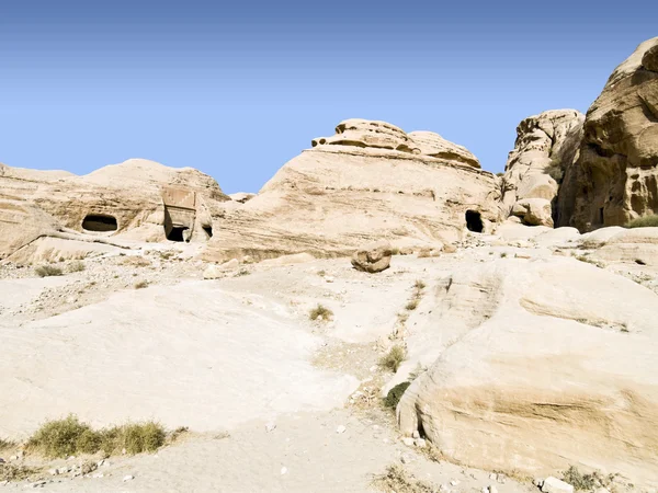 Petra in Jordan - tombs — Stock Photo, Image