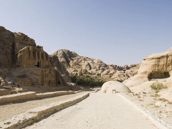 Petra în peisajul Iordaniei — Fotografie, imagine de stoc