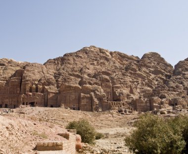 Palace and Corinthian tomb, Petra Jordan clipart