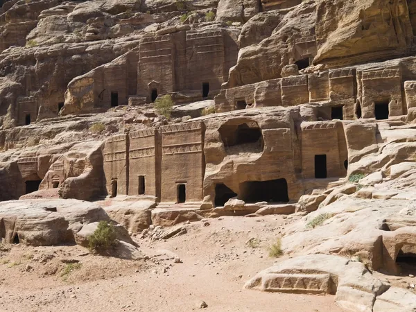 Strada Fațadelor, Petra Jordan — Fotografie, imagine de stoc