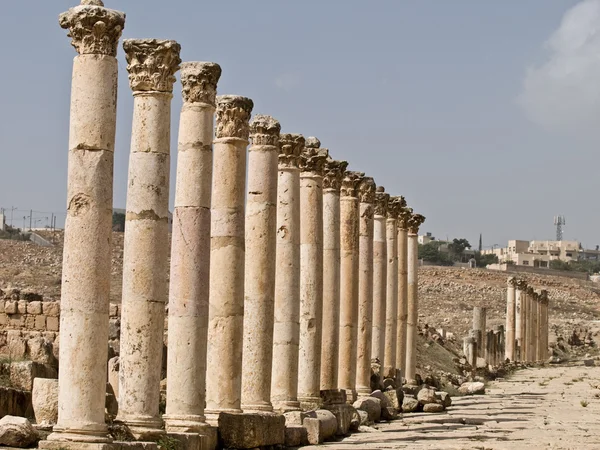 Ρωμαϊκή πόλη σε jerash — Φωτογραφία Αρχείου