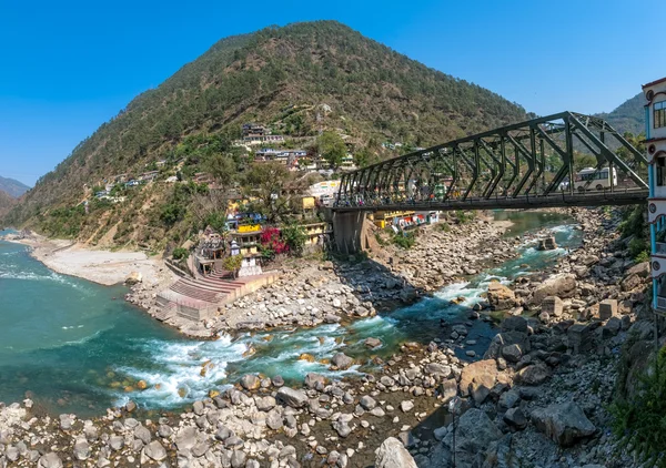 Pont de fer à Rudraprayag — Photo