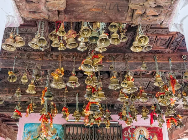 Bells of the old temple Chamunda Mata — Stock Photo, Image