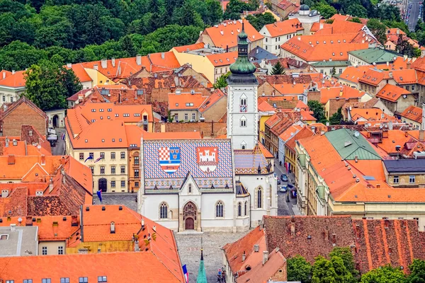 Kostel svatého Marka Záhřeb — Stock fotografie