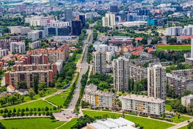 Zagreb havadan görünümü