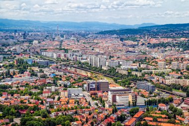 Zagreb havadan görünümü