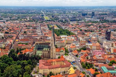 Zagreb aerial view clipart