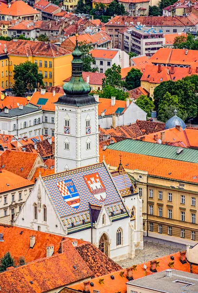 Kostel svatého Marka Záhřeb — Stock fotografie