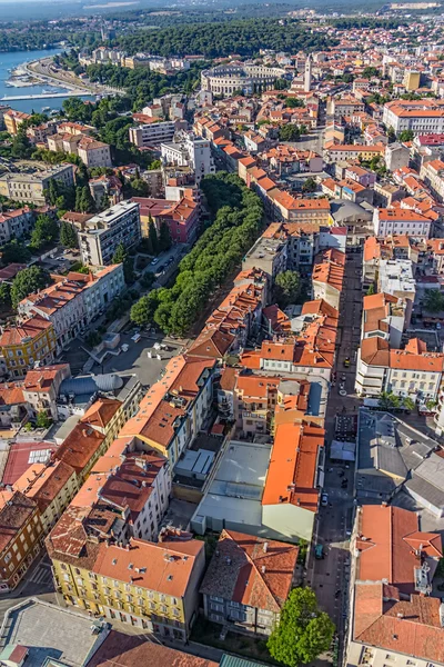 Aerial panorama of Pula — Stock Photo, Image