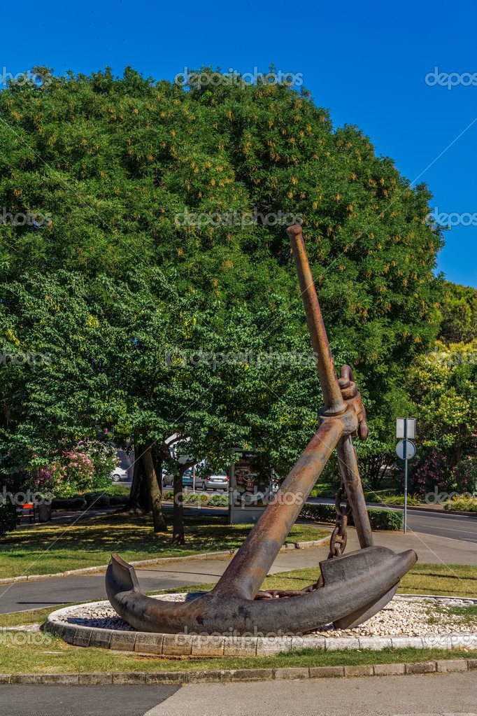 Real anchor from an old ship in the park, Pula. Stock Photo by ©dbajurin  31481793