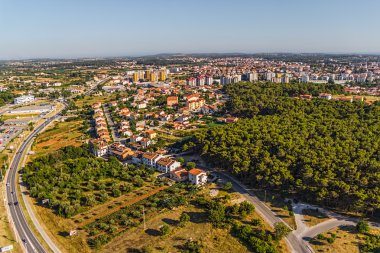 pula, Istria, Hırvatistan'ın hava Panoraması.