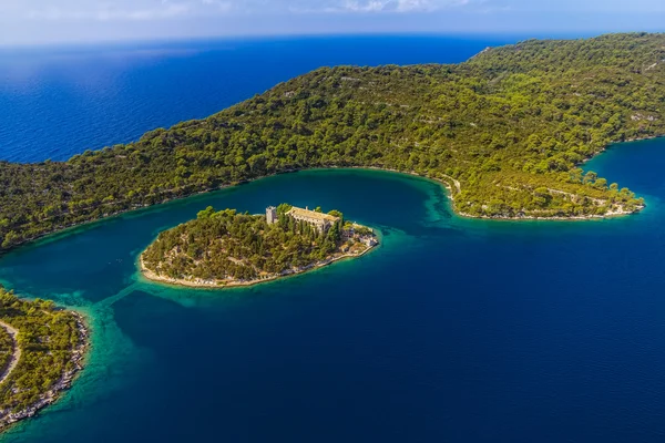 Mljet antenne - Stock-foto