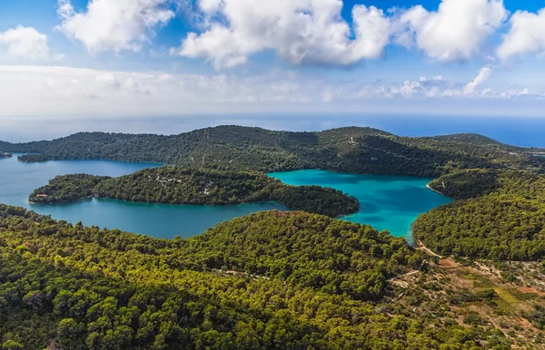 Mljet aerian — Fotografie, imagine de stoc