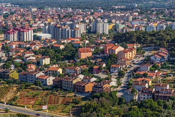 풀라, istria, 크로아티아의 항공 파노라마. — 스톡 사진