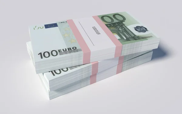 Packets of 100 Euro bills — Stock Photo, Image