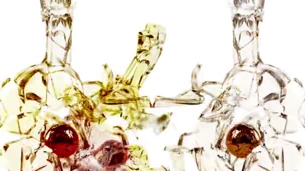 Composition de 3 bouteilles cassées 