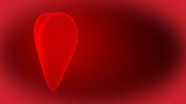 animasyonlu 3d parlak kalp