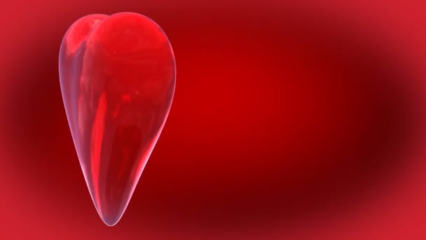 Блестящее 3D-сердце — стоковое видео