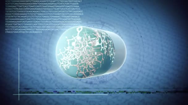 ДНК-структура в таблетке — стоковое видео
