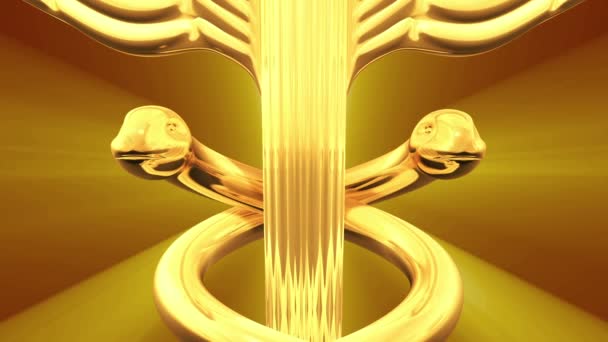 Animación Caduceus 3D — Vídeo de stock