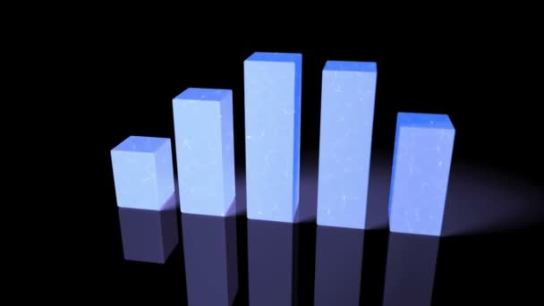 Growing bar chart. — Stock Video