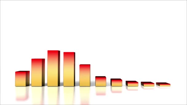Gráfico de barras crescente . — Vídeo de Stock