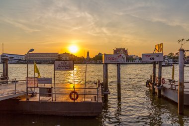 Bangkok şehir nehir Limanı