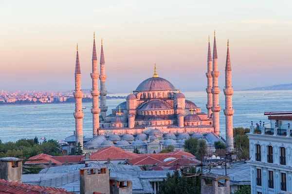 Mosquée bleue Coucher de soleil Istanbul — Photo