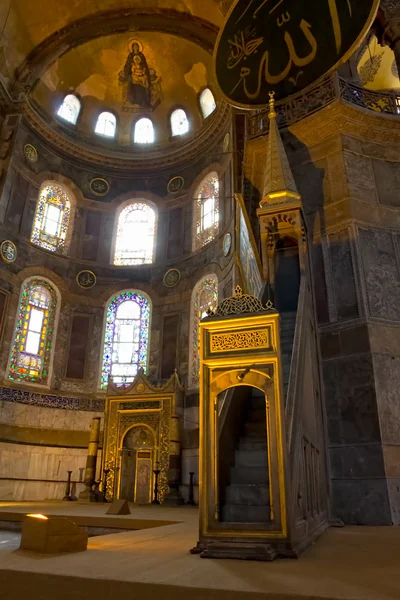 圣索非亚大教堂索菲亚台上室内伊斯坦布尔 — 图库照片