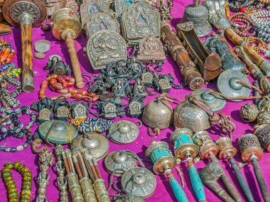 Semt pazarı Dharamsala, Hindistan