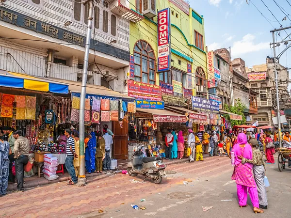 Tipica strada indiana ad Amritsar — Foto Stock