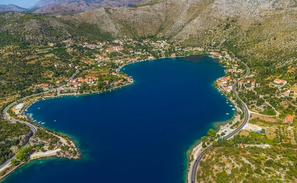 Zaton lagunen nära dubrovnik — Stockfoto