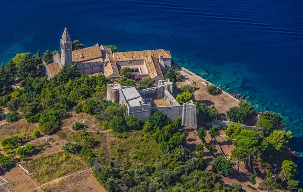 Ortaçağ manastır Adası lopud haritasında