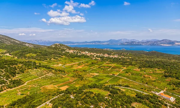 Paysage adriatique de la péninsule de Peljesac — Photo