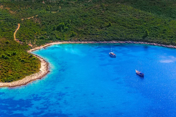 Adriatische landschap, peljesac schiereiland in Kroatië — Stockfoto