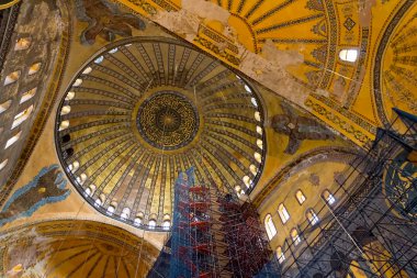 Yapı iskeleleri ve tavan restorasyon, Ayasofya sophia