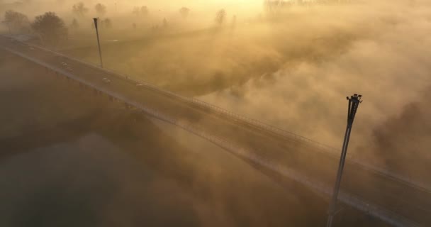 Flygfoto över Zagreb under sista solnedgången 2021 — Stockvideo