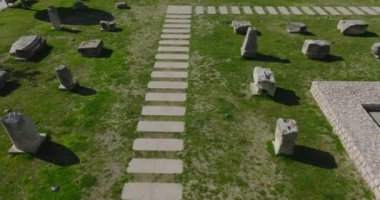 Hırvatistan 'ın Zadar kentinin eski şehir merkezinin hava manzarası