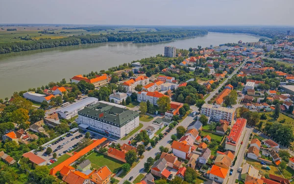 Vukovar Luftaufnahme der Altstadt in Kroatien — Stockfoto