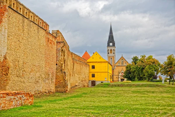 Ilok Castle old buildings and wall in northern east Croatia — Stock Photo, Image