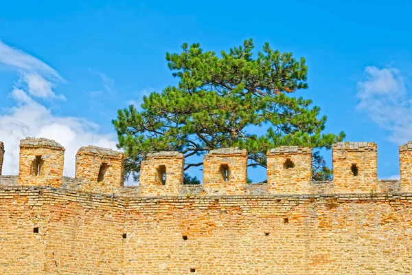 Detalle del muro defensivo del castillo de Ilok en el noreste de Croacia — Foto de Stock