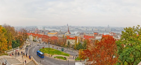 Budapeste cidade Pescadores Bastião vista panorâmica — Fotografia de Stock