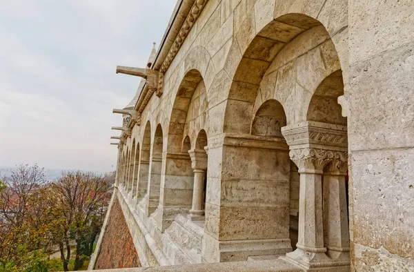 Fishermans Bastion architectural details in Budapest Hungary — Stock Photo, Image