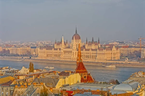 Budapest city Hungarian Parliament Building — Stockfoto