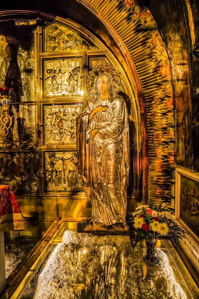 Ołtarz ukrzyżowania w kościele Świętego grobu — Zdjęcie stockowe
