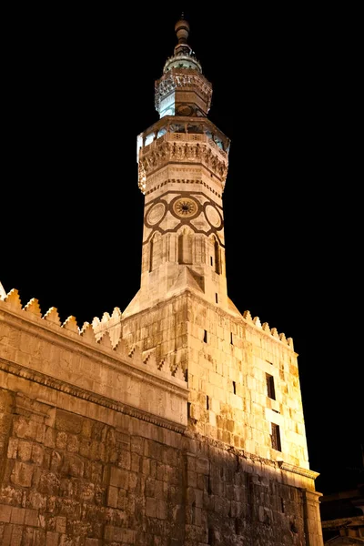 Qaitbay Minaret Grote Moskee Damascus — Stockfoto