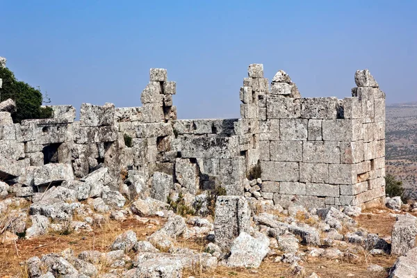 Stone Ruins Dead City Kilometer Away Qalb Lozeh Syria Historic — Fotografia de Stock