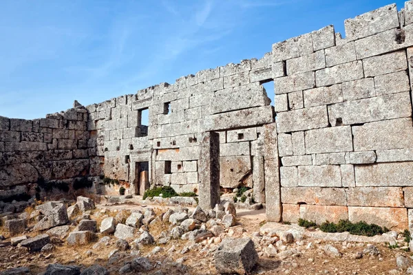 Stone Ruins Dead City Kilometer Away Qalb Lozeh Syria Historic — Foto de Stock